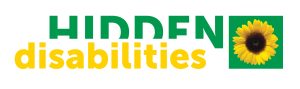 Hidden Disabilities logo, with a sunflower on a green square.